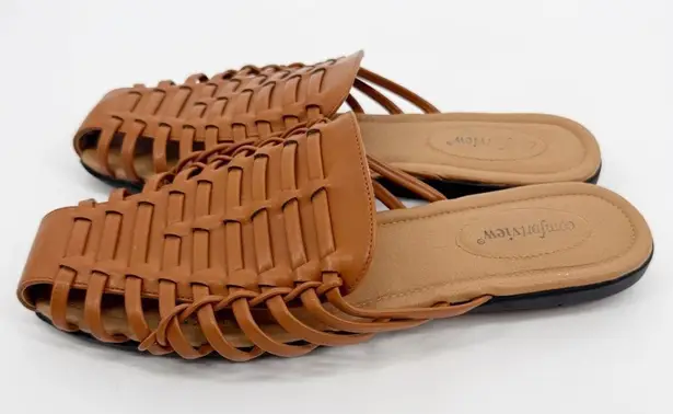 Wendy Sandals Comfortview Shoe Mule Slides Huarache Tan 11