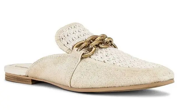 Dolce Vita Solina Loafers in Ivory 6 with box Womens Slides Mules Shoes Gold