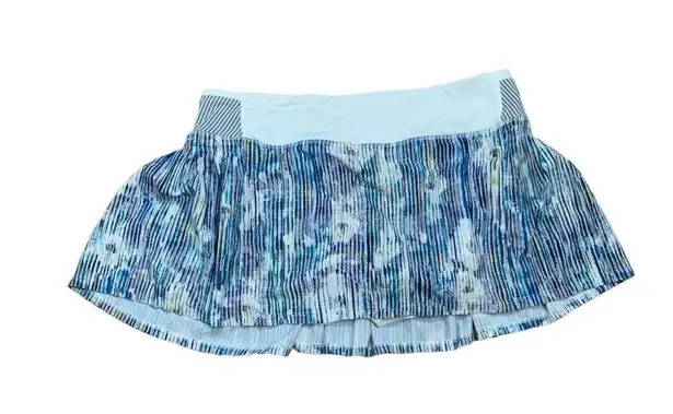 Lululemon  size 8 time to shine skort skirt tennis athletic blue white multi plea