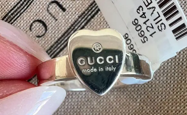 Gucci  Trademark Heart Ring Sterling Silver