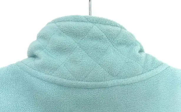 Croft & Barrow  Iced Turquoise Blue Fuzzy Fleece Button Up Vest M