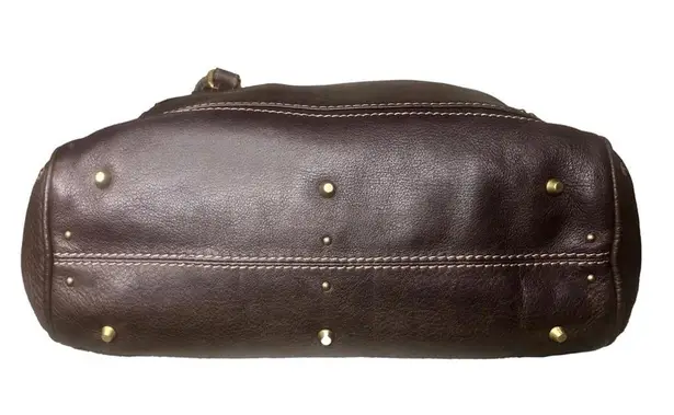 Chloé CHLOE Paddington Dark Brown Leather Bag with Lock and Key