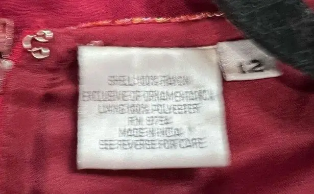 Vintage Dark Red Fully Beaded Short Sleeve Dress Sz M Women’s Gatsby Party Size M