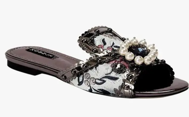 XOBZJH Evening Dress Slides Sandals Luxury Wedding Party Rhinestone Size 42