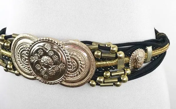 Vintage bohemian western embellished belt