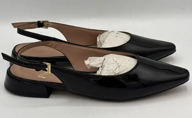 Linea Paolo Women's Shoes Black Delphi Pointed Toe Cut-Out Ballet Flats Size 5M