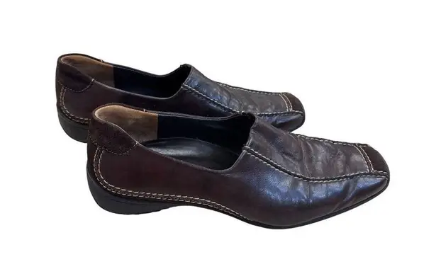 Paul Green Munchen Womens Brown Leather Slip-On Loafers Size 6 SKU 7722