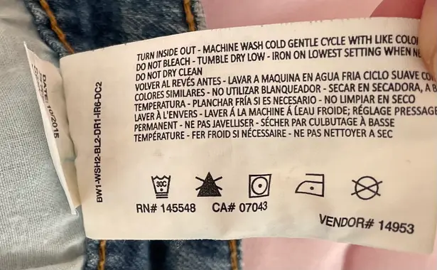 Rachel Roy RACHEL Girlfriend Distressed Cuffed Jeans, size 26”