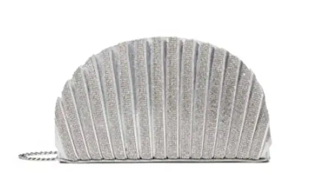 Nina Astor Silver Sparling Clutch Evening Bag