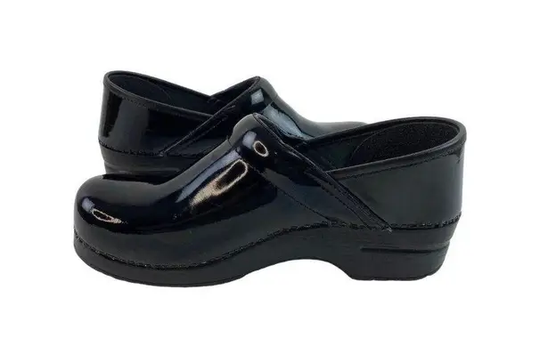 Dansko Black Patent Leather Comfort Clog Shoes Womens 10.5-11 Nurse Professional