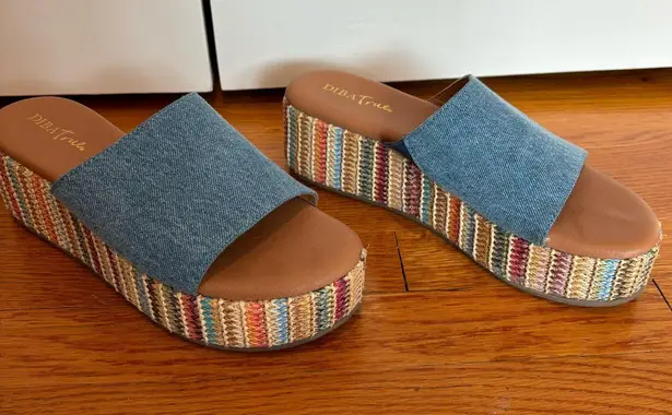 Diba True  Womens Rock Steady Raffia Slide Wedge Casual Shoes - Image 2