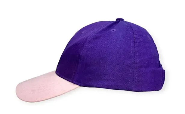 Kitson Los Angeles | Y2K Rainbow Apples Adjustable Strap Back Baseball Cap Hat Purple