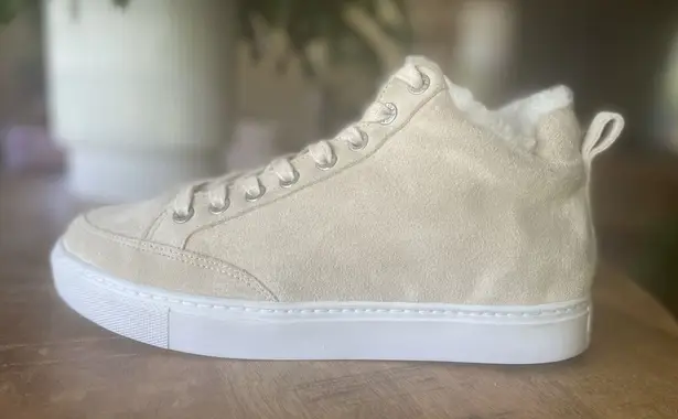 J/Slides NYC Pink Men’s US 8.5 /Unisex EU 42 Shearling Lined High Top Sneakers