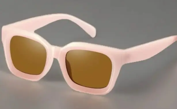 NWT Bencaley Powder Pink Square Sunglasses – 100% UV Protection