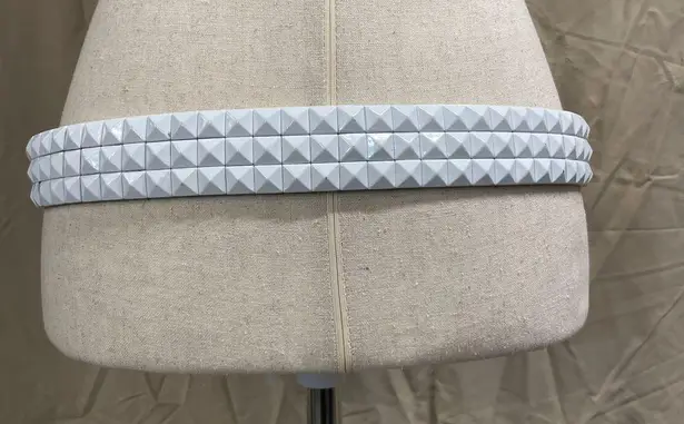 Winnie the Pooh Belt Buckle White Pyramid Stud Belt Sz M CuteGoth Disney Kidcore