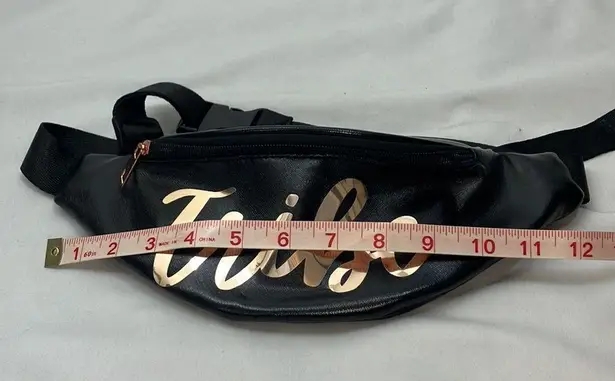 Tribe graphic black and rose gold small Fanny pack
