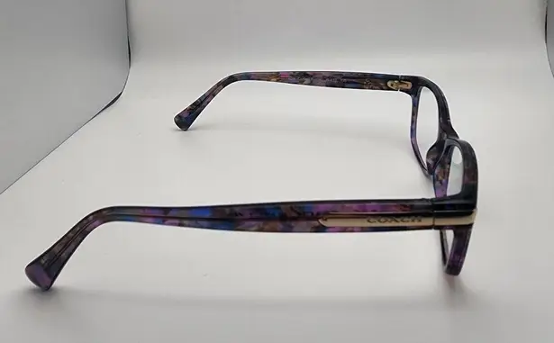 Coach  Confetti Purple Prescription Glasses Frames, Case, & Cleaning Cloth