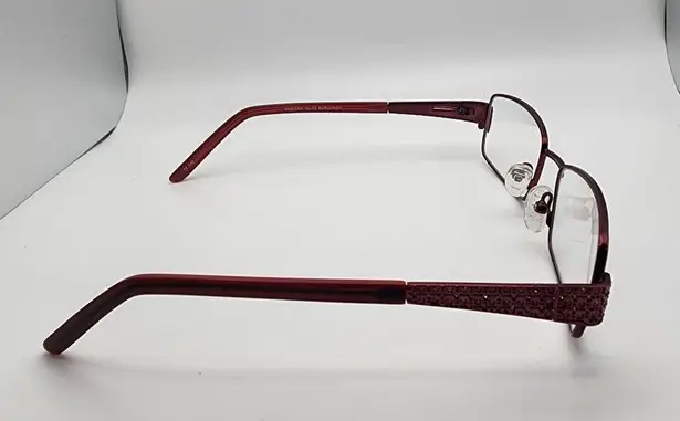 Genevieve Boutique Modern Glitz Burgundy Prescription Glasses Frames & Case