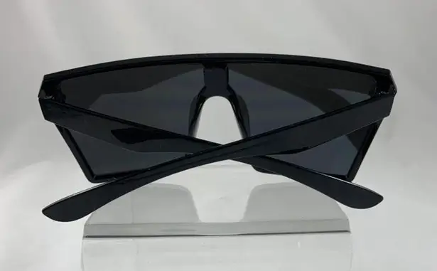 Silver metallic rectangular shield shades