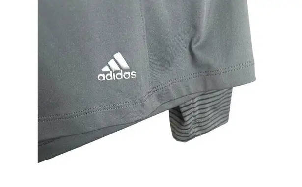 Adidas  Golf Womens Large 1/4 Zip Athletic Top Grey Striped Long Sleeves Pullover