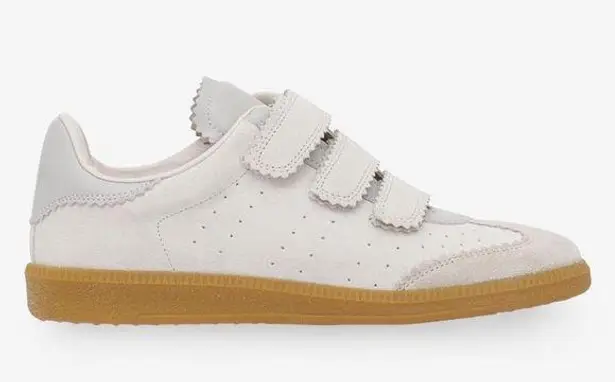 Isabel Marant Beth Low Top Suede Sneakers in Ecru Size 9