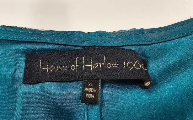 House of Harlow 1960 x REVOLVE Vaida Mini Dress in Teal Floral Multi XS Blue