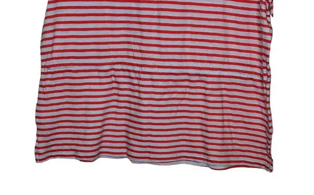 J.Crew  Womens Top Cropped Striped Boxy Fit Short Sleeve Drawstring Waist  XL NWT