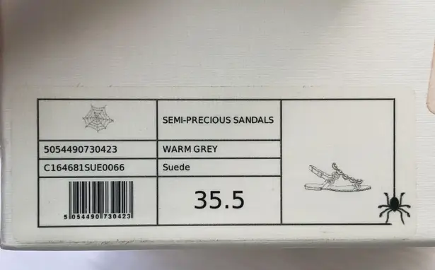 Charlotte Olympia NIB Semi-precious rhinestone suede flat Sandal 35.5 US 5.5