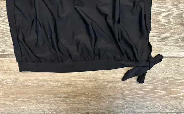 Holipick NWT Swimwear Sz M Black Sleeveless Tankini Top W Shelf Bra Cute!