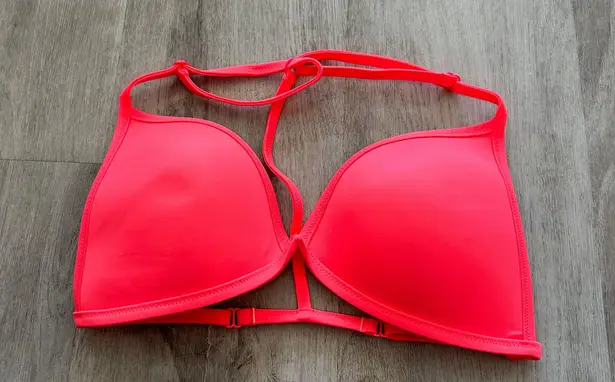 PINK - Victoria's Secret Victoria’s Secret pink neon triangle padded racerback bikini Two Piece Set