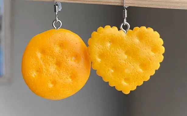 Handmade Kawaii harajuku y2k style biscuit earrings🩷