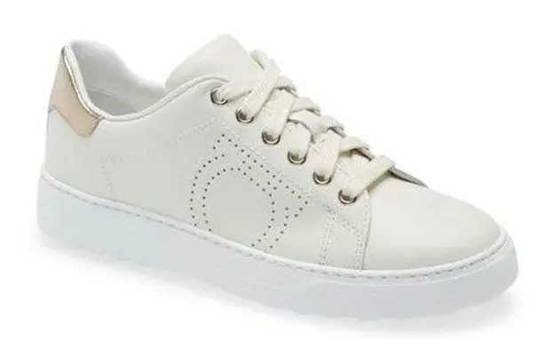 Salvatore Ferragamo Pierre Bicolor Sneakers (Made in Italy) Lace-Up Size 6C $560