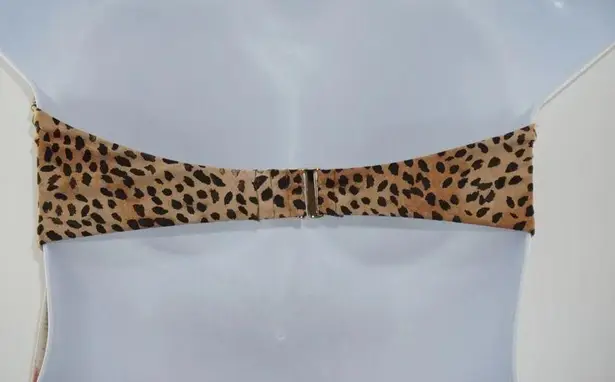 Agua Bendita Jambo Stacy Bandeau Animal Print Bikini Top Size: XL NWT