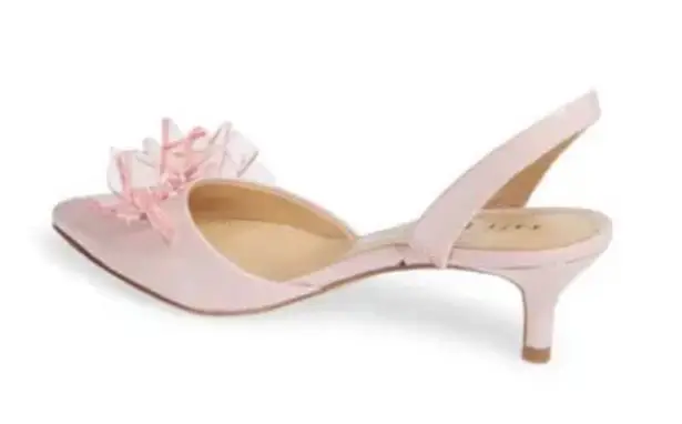 Katy Perry Lisa Women’s/Girls Retro Ornamental Jeweled Kitten Heel Slingback Pink Size 5