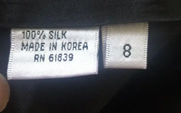 Teri Jon Black Silk Skirt Sz 6/8