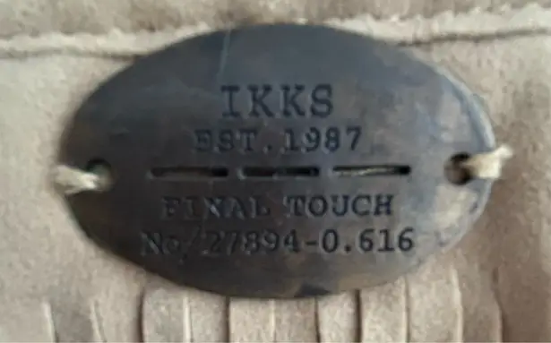 IKKS | women’s fringe, straw tote bag. Tan