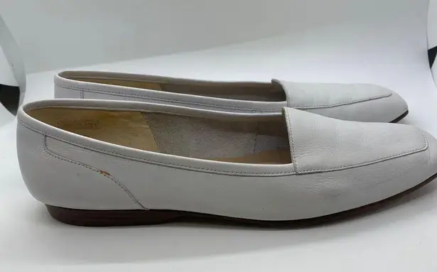 Enzo Angiolini White Liberty 25 leather Loafers Flats womens sz 8N