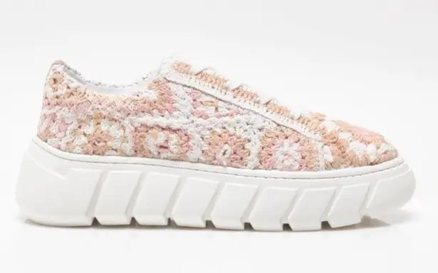 Free People  Catch Me If You Can Crocheted Platform Sneakers | Size 41 - Image 8