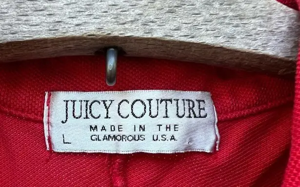 Juicy Couture Vintage 90s Y2K  red polo dress LARGE JR?