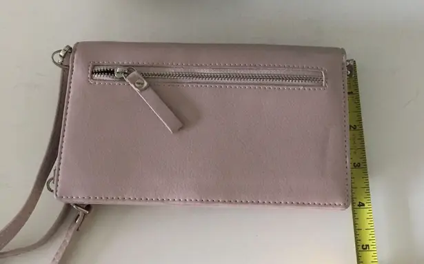 Women's Mini Crossbody Leather Phone Bag Card Holder Wallet Purse Shoulder Bag Pink