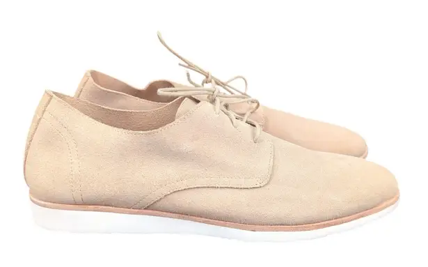 Nisolo Sedona Derby Oxford Shoes Womens Leather Size 9.5 Beige Lace Up Casual Tan