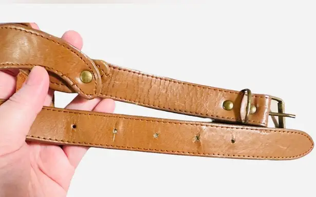 Urban Outfitters Behavior Western Style Swivel CrissCross Harness Belt with Bronze Buckle