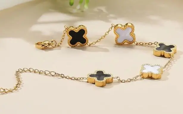 18K Gold Plated Clover Lucky Bracelet for Women