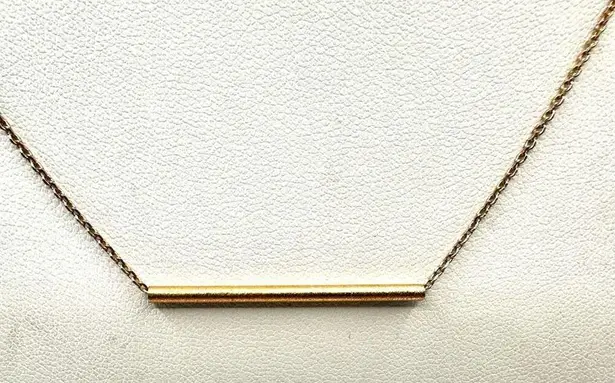 The Bar Gold tone pendant necklace