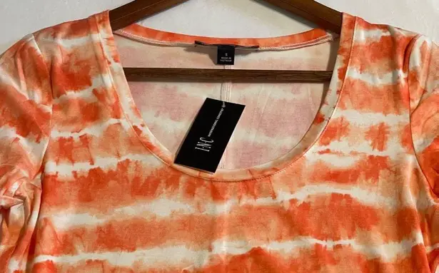 Inc international  Concepts Scoop-Neck Top Tie-Dye Orange/White NWT Small