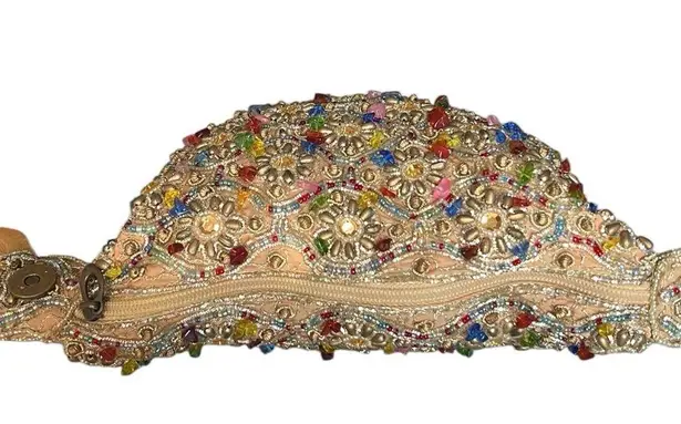 Sand Blossom Wristlet Bag Retailed for 98.00 Gold