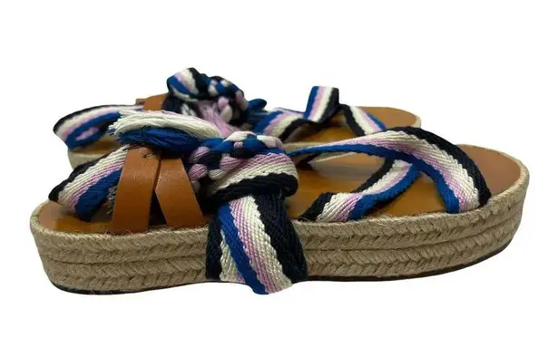 Isabel Marant Woven Wrap Strap Espadrille Sandals size 8