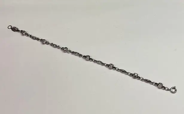 CRAZY HORSE Signed CH ( by Liz Claiborne) Aurora Borealis Rhinestone Bracelet