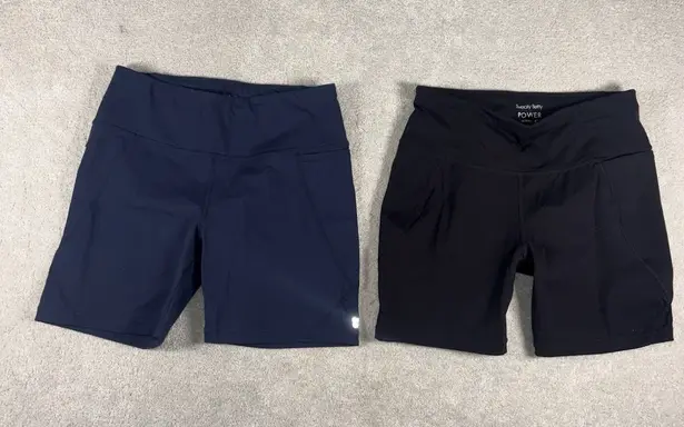Sweaty Betty bundle lot of 2 power biker shorts size us 8 Pockets Black Navy - Image 1