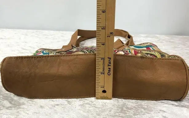 Y2k paisley shoulder handbag purse cotton & linen blend